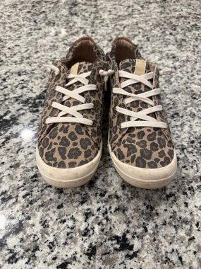 Leopard Print Women's Casual Sneakers - Brown